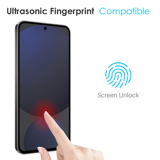 For Samsung Galaxy S25 5G NORTHJO TPU Case with Screen and Lens Film, Support Fingerprint Unlock(Transparent) by NORTHJO