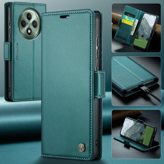 For OPPO Reno12 F /12 FS 5G CaseMe 023 Butterfly Buckle Litchi Texture RFID Anti-theft Leather Phone Case(Green) by CaseMe