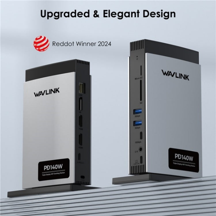 WAVLINK WL-UMD26 11 in 1 140W PD 3.1 USB-C 8K Displayport Charging Docking Station by WAVLINK