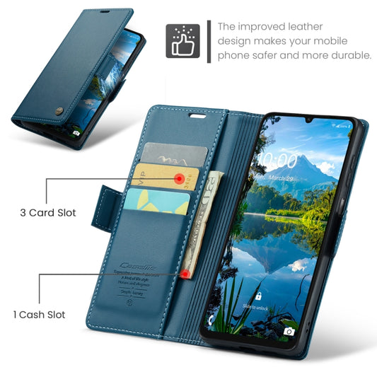 For Samsung Galaxy A16 5G CaseMe 023 Butterfly Buckle Litchi Texture RFID Anti-theft Leather Phone Case(Blue) by CaseMe