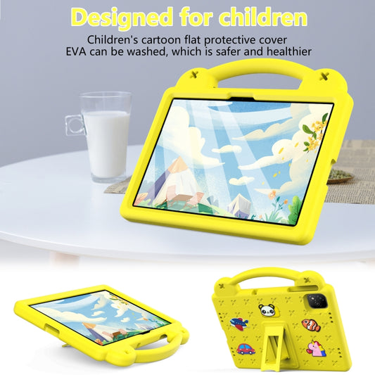 For Infinix Xpad 11 X1101 2024 Handle Kickstand Children EVA Shockproof Tablet Case(Yellow) by buy2fix