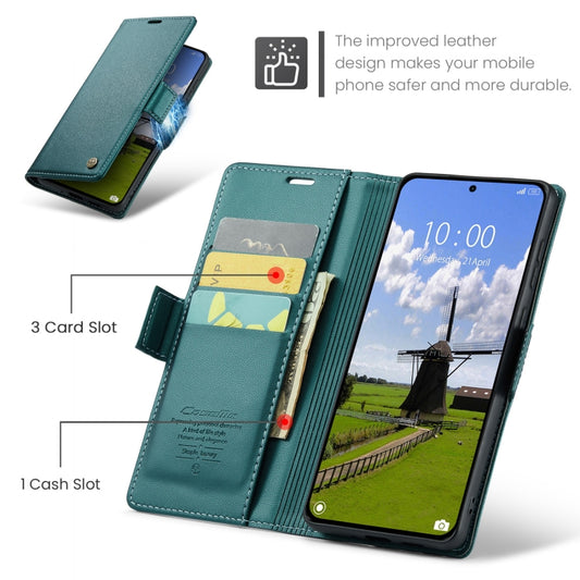 For Xiaomi 14T Pro CaseMe 023 Butterfly Buckle Litchi Texture RFID Anti-theft Leather Phone Case(Green) by CaseMe