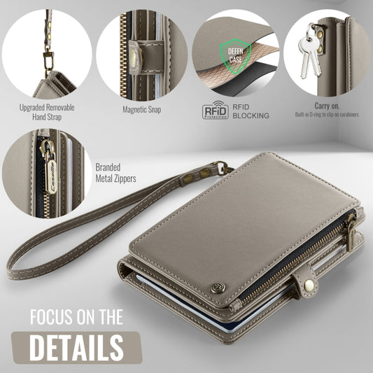 CaseMe-Me60 Multi-functional Anti-theft Swipe Passport Wallet(Grey) by CaseMe