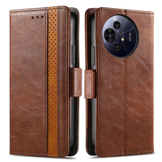 For TCL 50 Pro NxtPaper CaseNeo Splicing Dual Magnetic Buckle Leather Phone Case(Brown) - TCL by CaseNeo | Online Shopping UK | buy2fix
