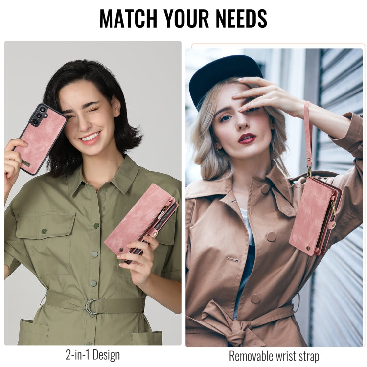 For Samsung Galaxy A16 5G CaseMe 008 Detachable Multifunctional Leather Phone Case(Pink) by CaseMe