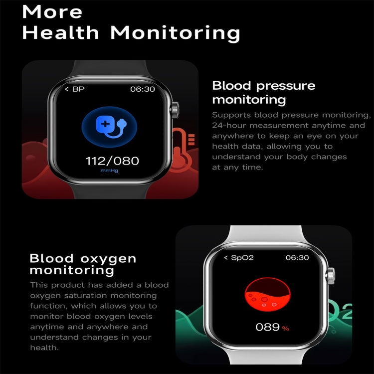 KL08 2.04 inch Color Screen Smart Watch Silicone Strap, Support Bluetooth Call(Black) by buy2fix