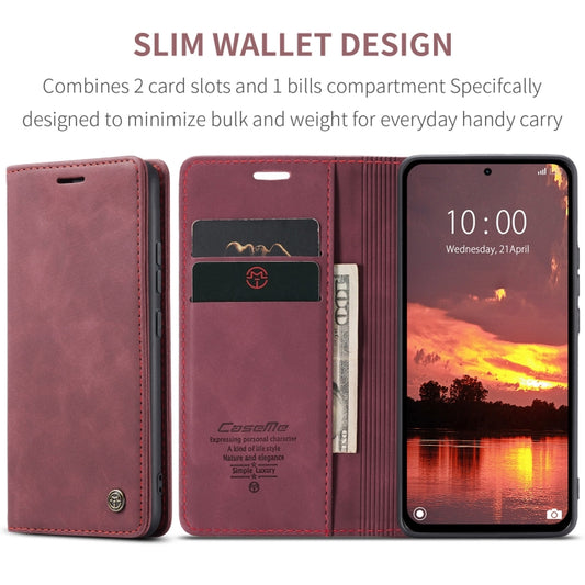 For Redmi Note 14 5G CaseMe 013 Multifunctional Horizontal Flip Leather Phone Case(Red) by CaseMe
