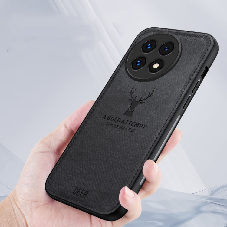 For OnePlus 13 Deer Head Cloth Skin All-inclusive Phone Case(Black) by buy2fix
