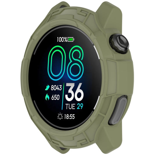For COROS Pace Pro Armor Hollow TPU Half Coverage Watch Protective Case(Jungle Green) by buy2fix