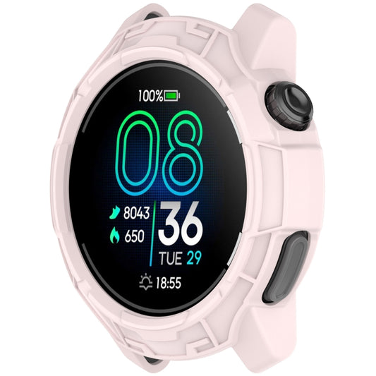 For COROS Pace Pro Armor Hollow TPU Half Coverage Watch Protective Case(Light Pink) by buy2fix