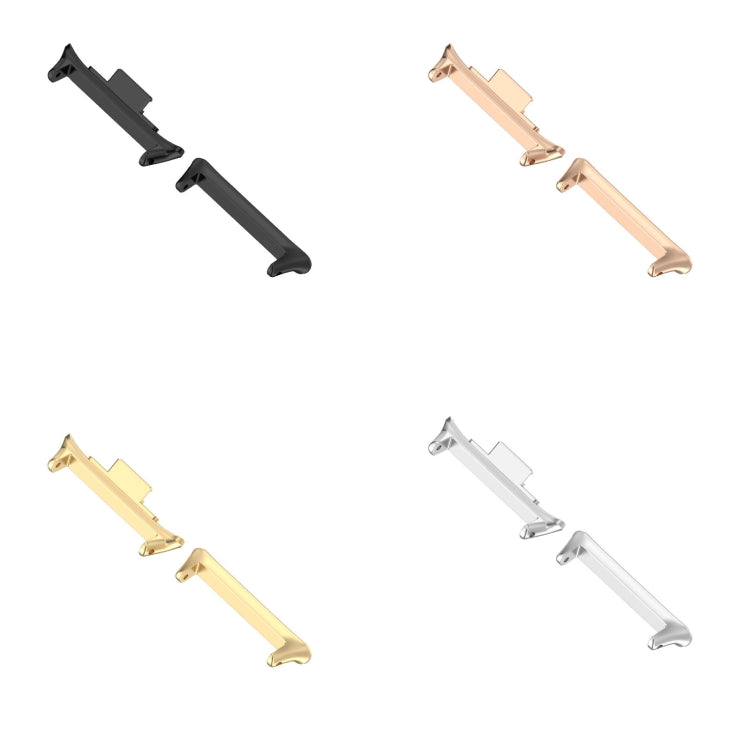 For Xiaomi Smart Band 9 Pro 1 Pair 20mm 316 Stainless Steel Metal Watch Band Connector(Rose Gold) by buy2fix