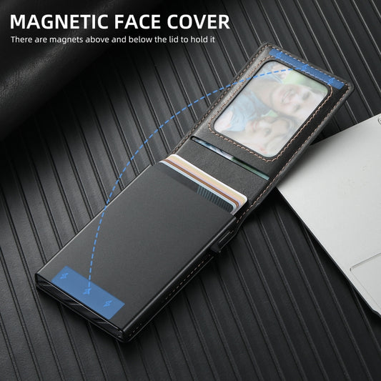 For Google Pixel 6 Suteni H19 Oil Wax 2-in-1 MagSafe Removable Card Box Back Phone Case(Black) - Google Cases by Suteni | Online Shopping UK | buy2fix