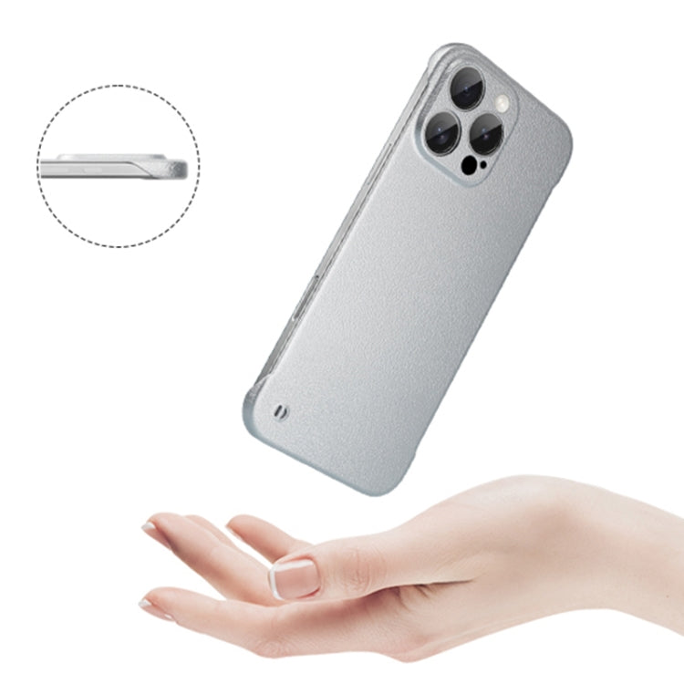 For iPhone 13 Frameless Litchi Texture PC Phone Case(Graphite Black) - iPhone 13 Cases by buy2fix | Online Shopping UK | buy2fix