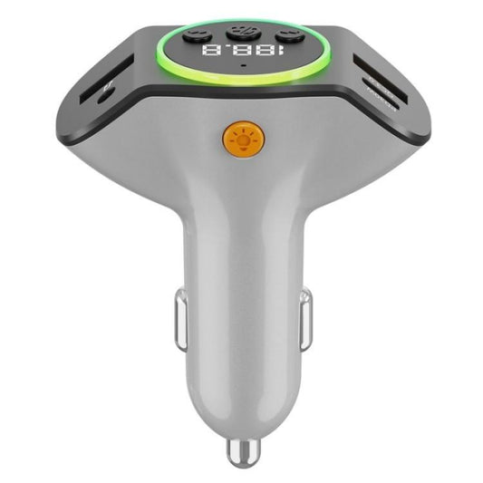 C8 Bluetooth 5.3 Receiver Hands-Free Calling with AUX Port Dual USB Port Car Charger(Black) by buy2fix