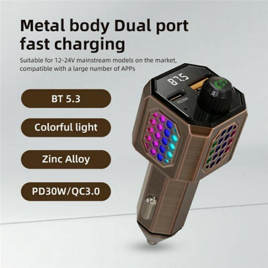 C70 Car Cigarette Lighter Charger Adapter Zinc Alloy PD 30W Fast Charging - Car Charger by buy2fix | Online Shopping UK | buy2fix