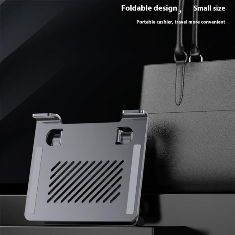 J26S Adjustable Foldable Desktop Tablet Alloy Steel Metal Stand(Grey) - Desktop Holder by buy2fix | Online Shopping UK | buy2fix