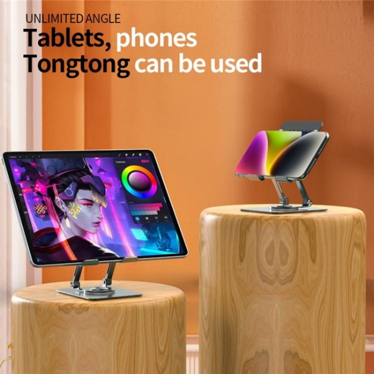 L8 2 in 1 360 Degree Rotating Foldable Desktop Phone Tablet Metal Cooling Holder - Desktop Holder by buy2fix | Online Shopping UK | buy2fix