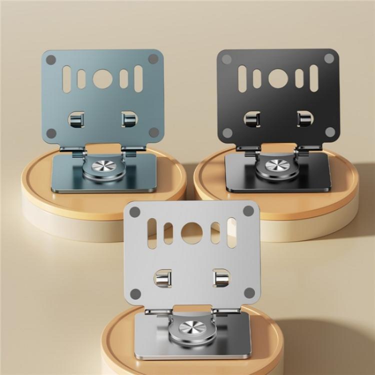 J58 Dual Rod Support Alloy Steel Foldable Rotating Tablet Holder(Black) - Desktop Holder by buy2fix | Online Shopping UK | buy2fix