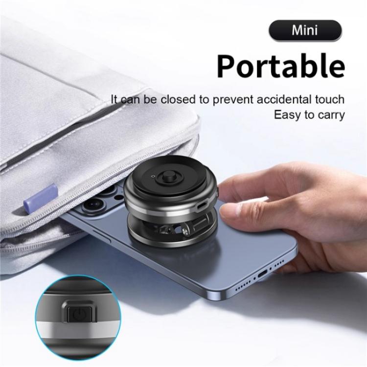 C6 Adjustable Folding Rotating Car Stand Vacuum Suction Cup Magnetic Phone Holder(Silver) - Wireless Charger Holders by buy2fix | Online Shopping UK | buy2fix