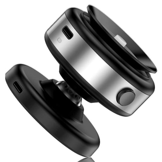 X9C Wireless Charging Navigation Stand Car Magnetic Suction Vacuum Phone Holder(Silver) - Wireless Charger Holders by buy2fix | Online Shopping UK | buy2fix