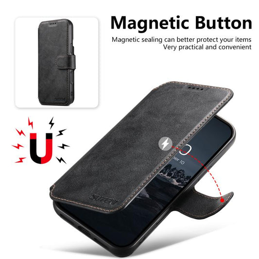 For iPhone 12 Suteni Q05 2-in-1 Multi-function Detachable Wallet MagSafe Phone Case(Black) - iPhone 12 / 12 Pro Cases by Suteni | Online Shopping UK | buy2fix