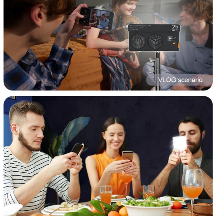 PB25R Live Streaming Portable Video Conference RGB LED Light Photography Pocket Fill Light - Selfie Light by buy2fix | Online Shopping UK | buy2fix