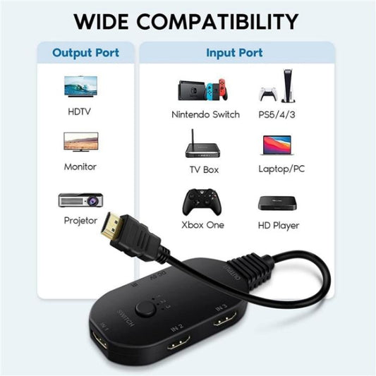 Q2-4 Wth Remote Control UHD 4K Resolution Switcher HDMI Switch 4K 3 In 1 Out Splitter - Splitter by buy2fix | Online Shopping UK | buy2fix