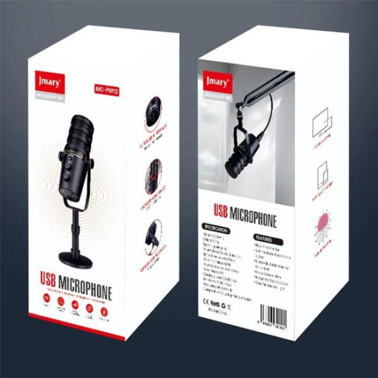 JMARY MC-PW12 360 Degree Rotating USB Desktop Microphone - Microphone by Jmary | Online Shopping UK | buy2fix