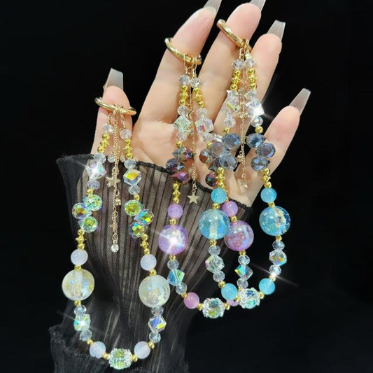 Heidi Beads Star Pendant Mobile Phone Chain(Purple) - Lanyards & Wrist Straps by buy2fix | Online Shopping UK | buy2fix