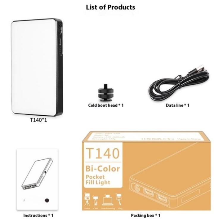 T140 Portable Clip Fill Light Phone Camera Tablet Video Live Selfie Fill Light - Selfie Light by buy2fix | Online Shopping UK | buy2fix