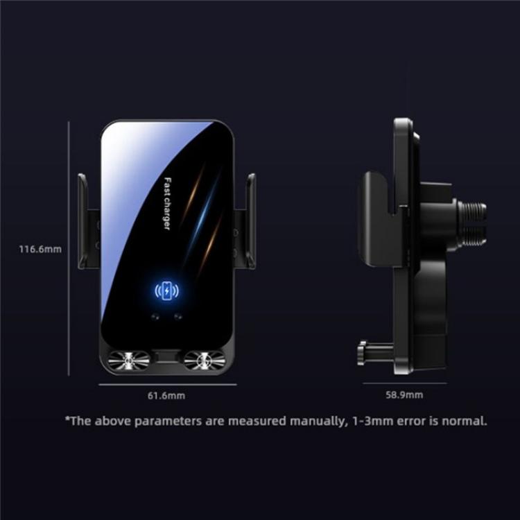 SD05 With Retractable Type-C Cable Car Phone Holder Wireless Charging Mount - Car Charger by buy2fix | Online Shopping UK | buy2fix