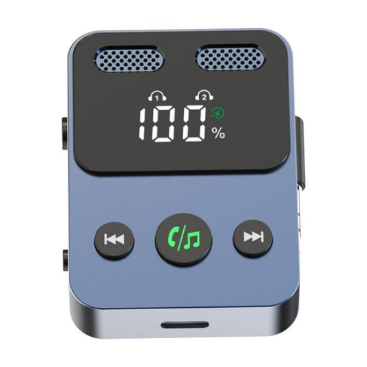 BR17 Bass Boost 2 In 1 Digital Display Bluetooth-Compatible Receiver Transmitter Audio Adapter - Audio Receiver Transmitter by buy2fix | Online Shopping UK | buy2fix