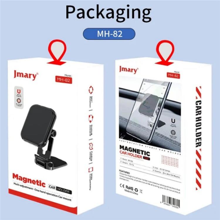 JMARY MH-82 Car Dashboard Zinc Alloy Foldable Magnetic Phone Holder - Universal Car Holders by Jmary | Online Shopping UK | buy2fix