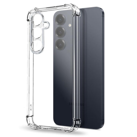 For Samsung Galaxy S25 5G NORTHJO 2 in 1 TPU Airbag Shockproof Phone Case with Screen Film(Clear) - Galaxy S25 5G Cases by NORTHJO | Online Shopping UK | buy2fix