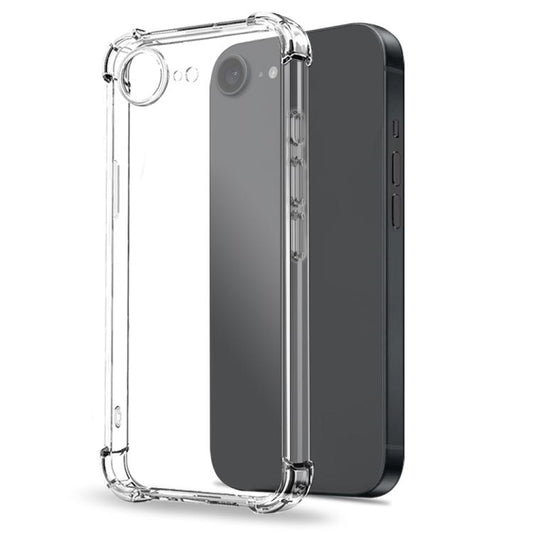 For iPhone 16e NORTHJO 2 in 1 TPU Airbag Shockproof Phone Case with Screen Film(Clear) - iPhone 16e Cases by NORTHJO | Online Shopping UK | buy2fix