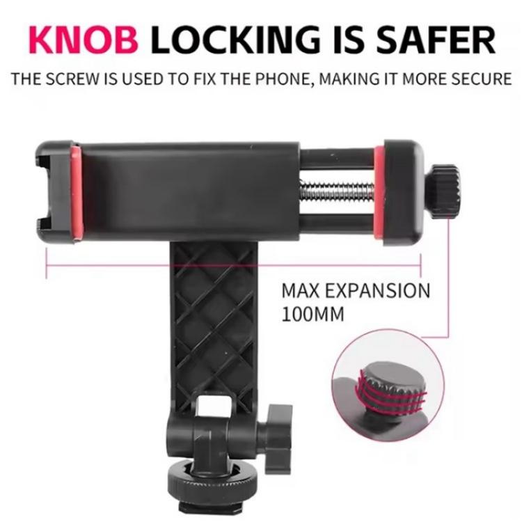 KY18 Live Streaming Photography DSLR Camera Rotating Cellphone Clamp Cold Shoe Mount - Stand by buy2fix | Online Shopping UK | buy2fix