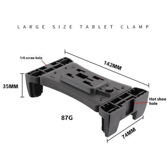 F088 Hot Shoe Mount Large Tablet Clamp Multi-Function Universal Phone Tablet Holder - Stand by buy2fix | Online Shopping UK | buy2fix