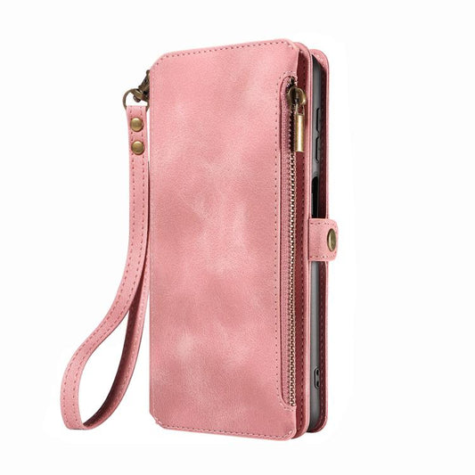 For iPhone 14 Plus Fantasy Multifunctional Zipper Wallet Leather Phone Case(pink) - iPhone 14 Plus Cases by buy2fix | Online Shopping UK | buy2fix