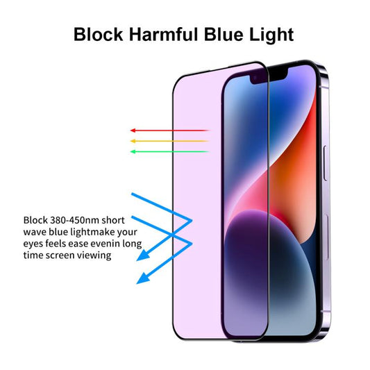 For iPhone 16 Pro JUNSUNMAY 25pcs Anti-Blue Light Silk Print HD Tempered Glass Film - iPhone 16 Pro Tempered Glass by JUNSUNMAY | Online Shopping UK | buy2fix