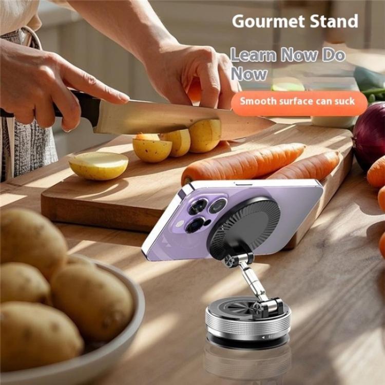 SD09 Dashboard Windshield Vacuum Suction Phone Holder Magnetic Car Mount Foldable Stand - Universal Car Holders by buy2fix | Online Shopping UK | buy2fix