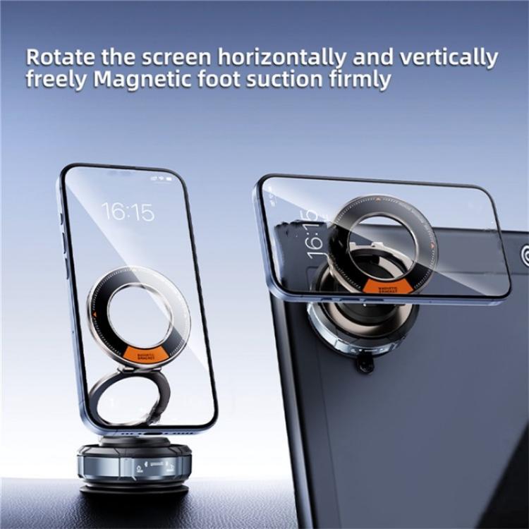 SD07 Magnetic 360 Degree Adjustable Vacuum Suction Phone Holder Car Mount Foldable Stand - Universal Car Holders by buy2fix | Online Shopping UK | buy2fix