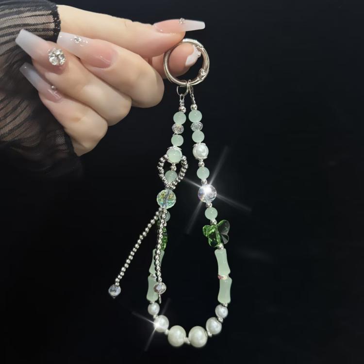 Slub Alloy Bow Mobile Phone String Chain(Pink) - Lanyards & Wrist Straps by buy2fix | Online Shopping UK | buy2fix