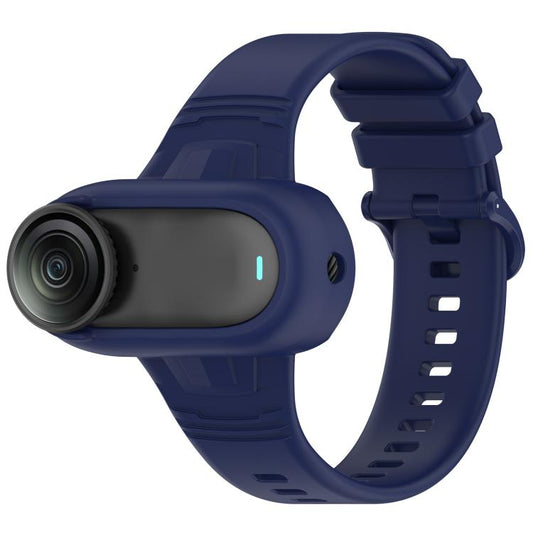 For Insta 360 Go 3 / Go 3S / Go 2 Solid Color Silicone Watch Band(Dark Blue) - Case & Bags by buy2fix | Online Shopping UK | buy2fix