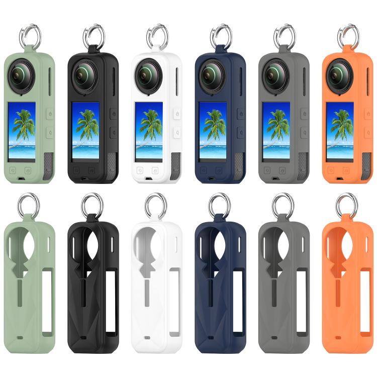 For Insta360 X5 Silicone Protective Case(Orange) - Case & Bags by buy2fix | Online Shopping UK | buy2fix