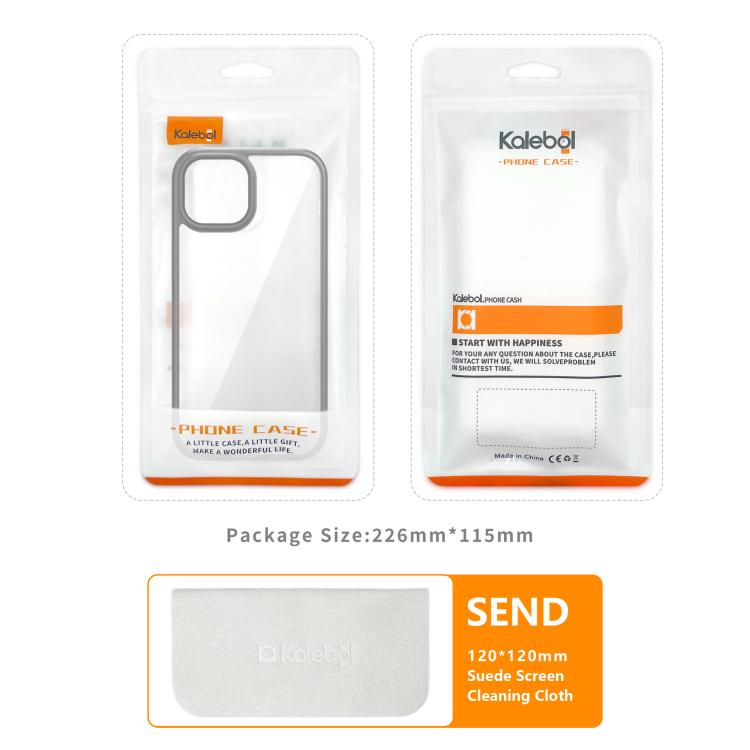 For iPhone 14 Kalebol Gold Shield PC Hybrid TPU Phone Case(White) - iPhone 14 Cases by Kalebol | Online Shopping UK | buy2fix