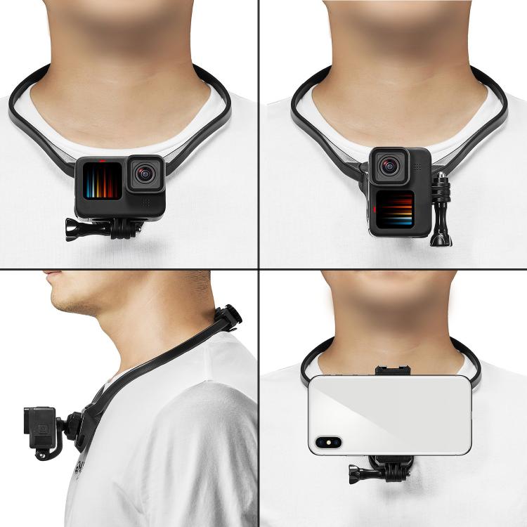 Sports Camera Lazy Neck Bracket Phone Clamp Mount(Black) - Holder by buy2fix | Online Shopping UK | buy2fix