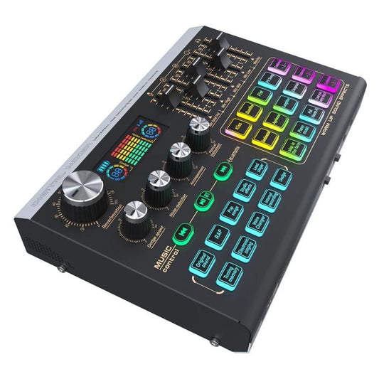 X9 48V Phantom Power Bluetooth Audio Mixer 4-Channel USB Sound Card Voice Changer - Live Sound Effects Processors by buy2fix | Online Shopping UK | buy2fix