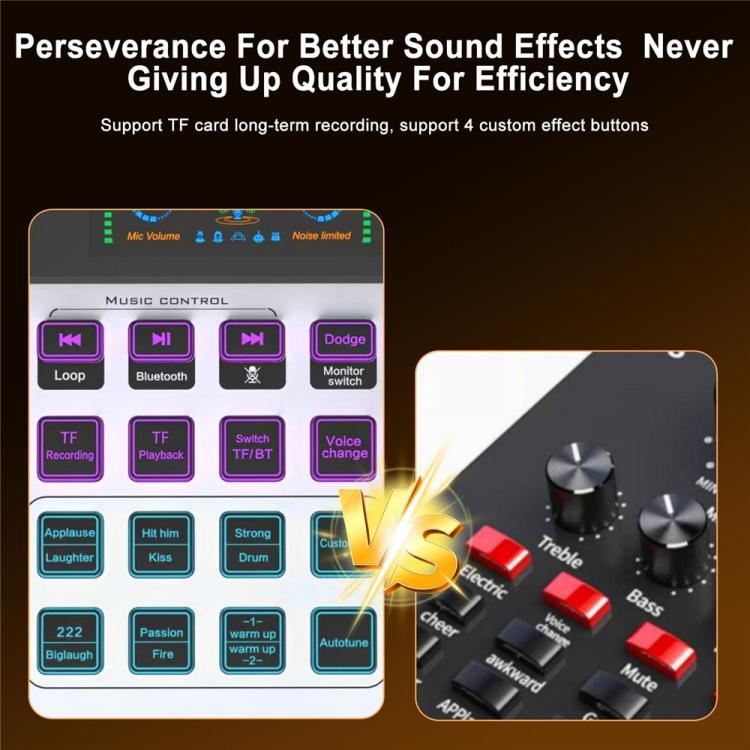 C200 For Live Streaming / Singing Sound Card Audio Mixer Bluetooth Adjustable Mixing Console(Black) - Live Sound Effects Processors by buy2fix | Online Shopping UK | buy2fix