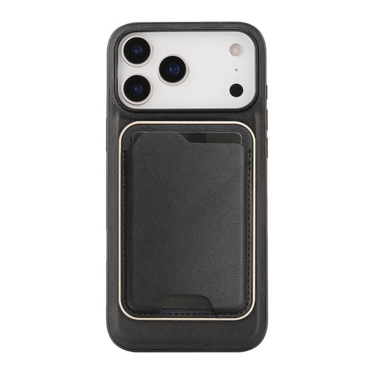 For iPhone 17 Pro Kalebol Slim MagSafe Ring Magnetic Card Bag Leather Phone Case(Black) - iPhone 17 Pro Cases by Kalebol | Online Shopping UK | buy2fix