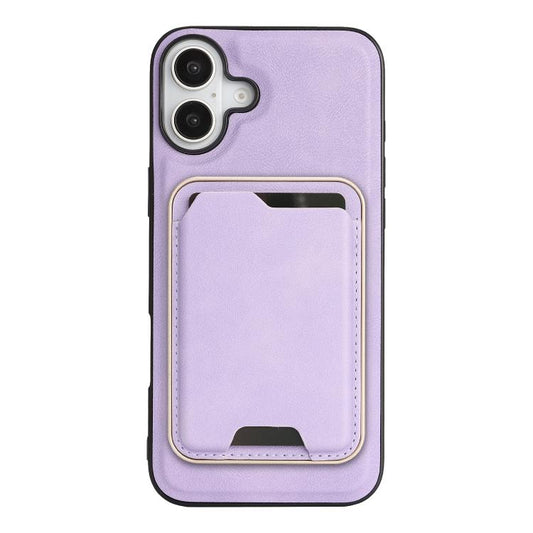 For iPhone 17 Kalebol Slim MagSafe Ring Magnetic Card Bag Leather Phone Case(Purple) - iPhone 17 Cases by Kalebol | Online Shopping UK | buy2fix